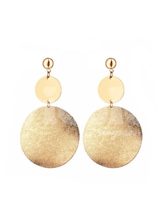 Purnima Yuvarlak Küpe Gold Earrings